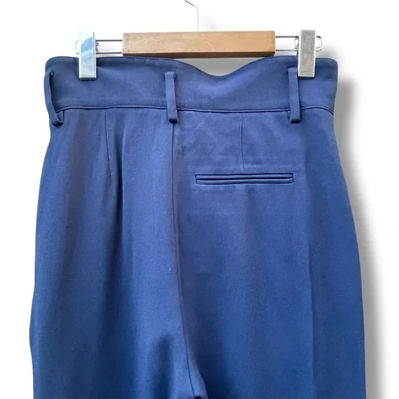 Sezane Austin Drapey Paperbag High Waisted Trousers Sz -2 Preppy Work Academia - Picture 12 of 16